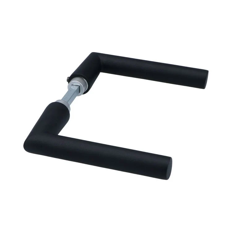 Veilig deurkruk zwart rond aluminium