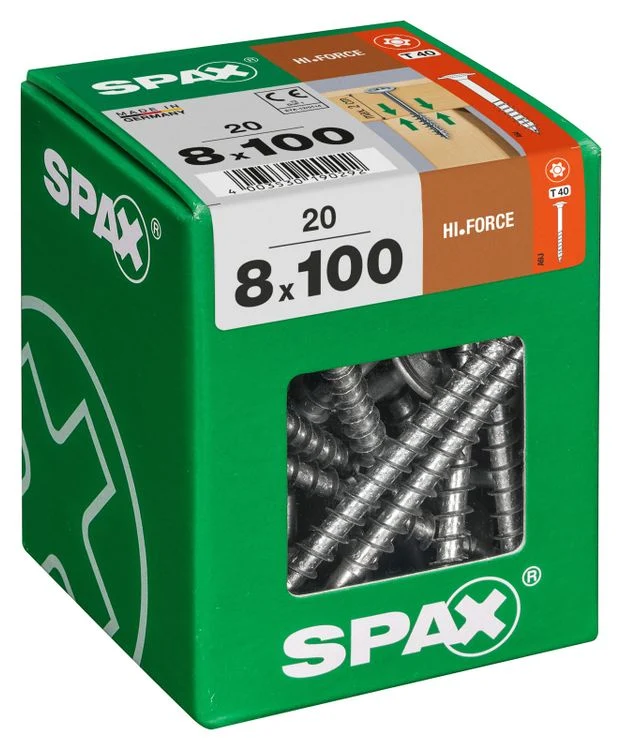 Spax HI.Force schroef T-star plus discuskop 8x100mm 20st