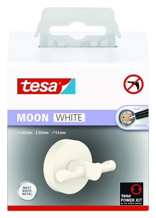 Tesa Moon badjashaak rond metaal lijm kit wit