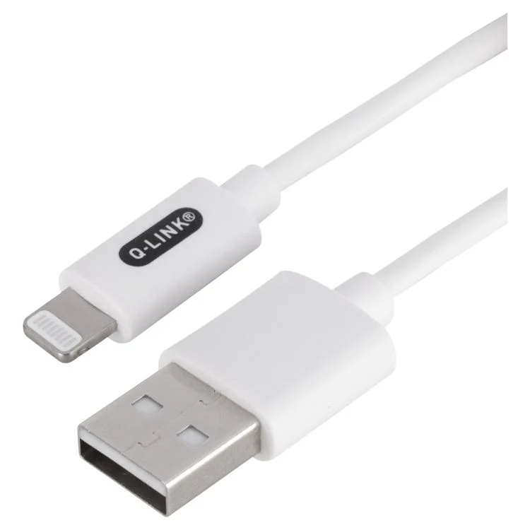 Q-Link datakabel iPhone MFI, USB wit 1m
