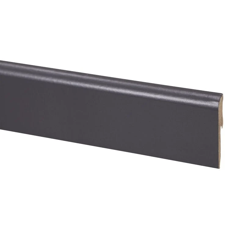 CanDo muurplint MDF plintfolie zwart 240x5,6x1cm