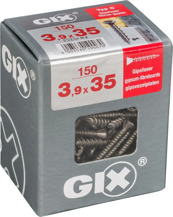 Spax GIX gipsplaatschroef philips verzonken kop 3,9x35mm 150st