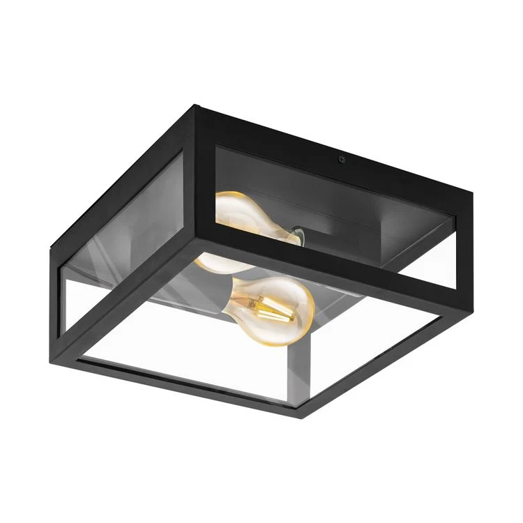 Eglo Amezola LED badkamer plafondlamp zwart
