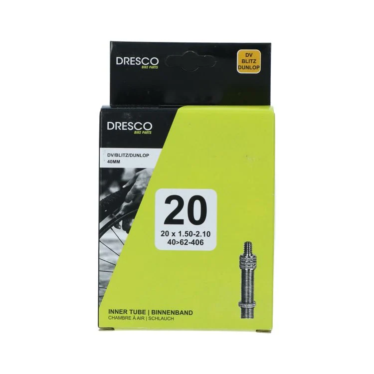 Dresco binnenband 20 inch DV-40mm 40/62-406 zwart, zilver