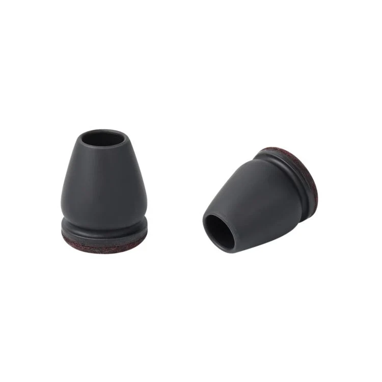 Flooq Floor stoelpoot anti-krasviltdop rond zwart 22-28mm 8st