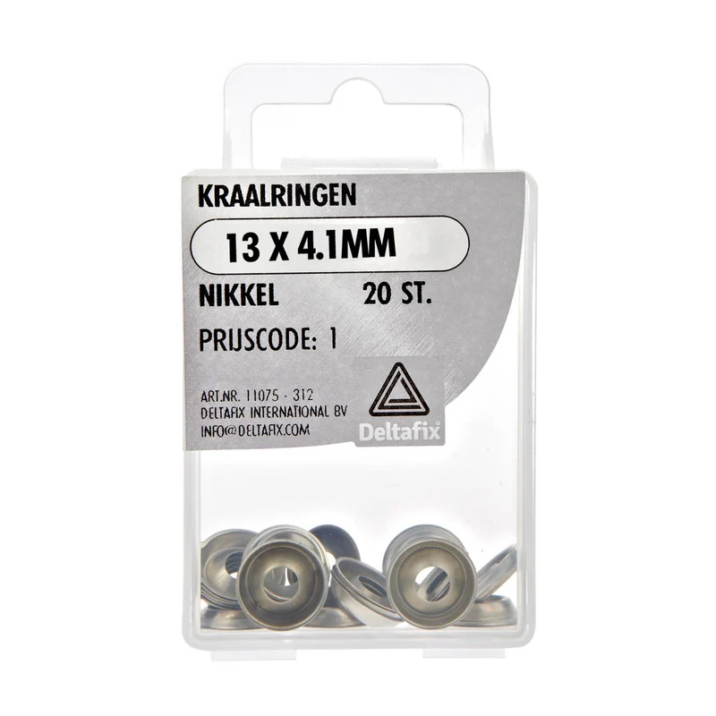Deltafix kraalring vernikkeld 13x4,8mm 20st