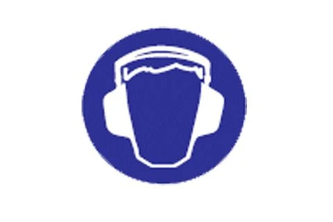 Pickup pictogram oorbescherming zelfklevend Ø150mm