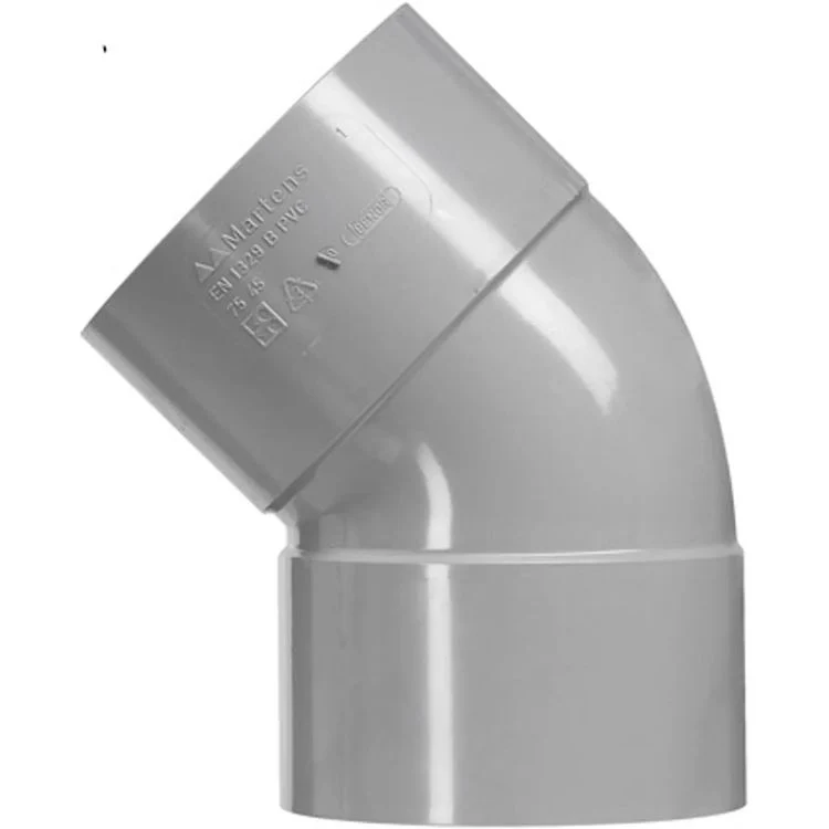 Bocht 45º 2xmanchetmof PVC 32mm