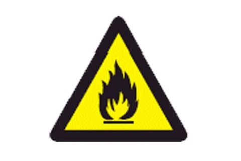 Pickup pictogram ontvlambare stof zelfklevend 200mm