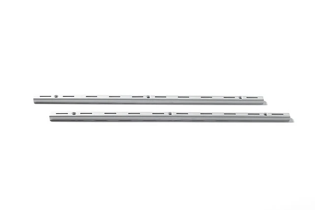 Duraline f-railset enkel staal verzilver mat 150cm 2st