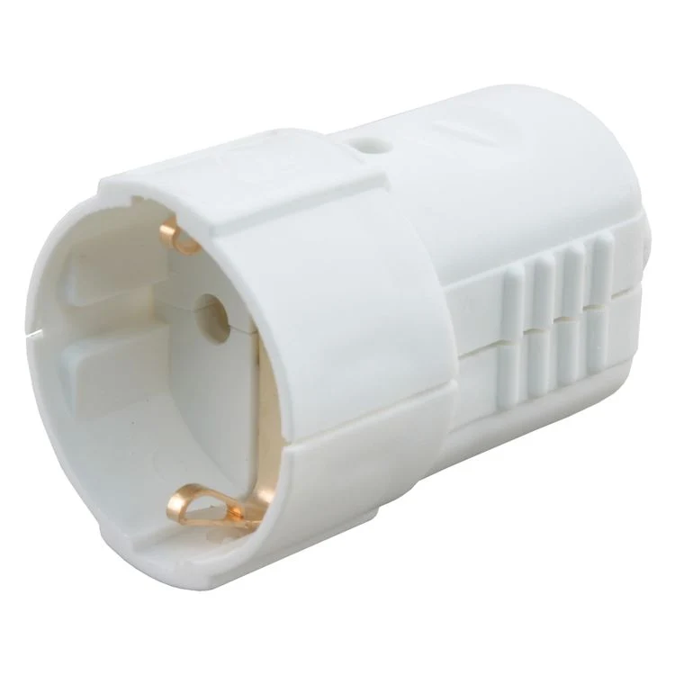 Contrastekker met randaarde 16A wit