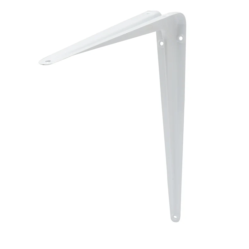 Duraline plankdrager enkel staal wit 35x30cm