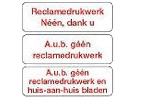 Pickup pictogram geen reclame 100x100mm