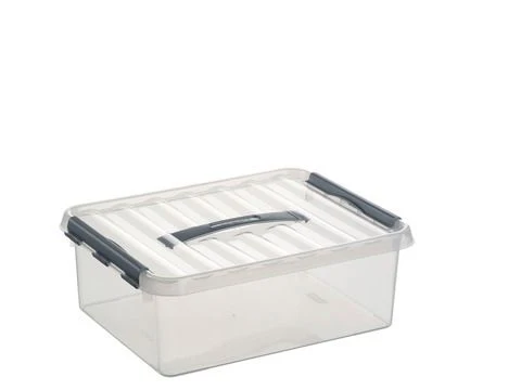 Sunware Q-line opbergbox 12L kunststof transparant 1-vaks