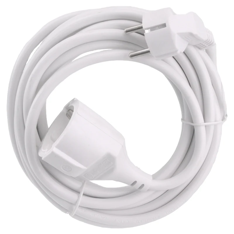 Q-Link verlengsnoer randaarde wit 5m