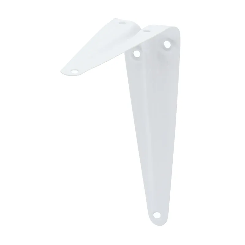 Duraline plankdrager enkel staal wit 12,5x10cm