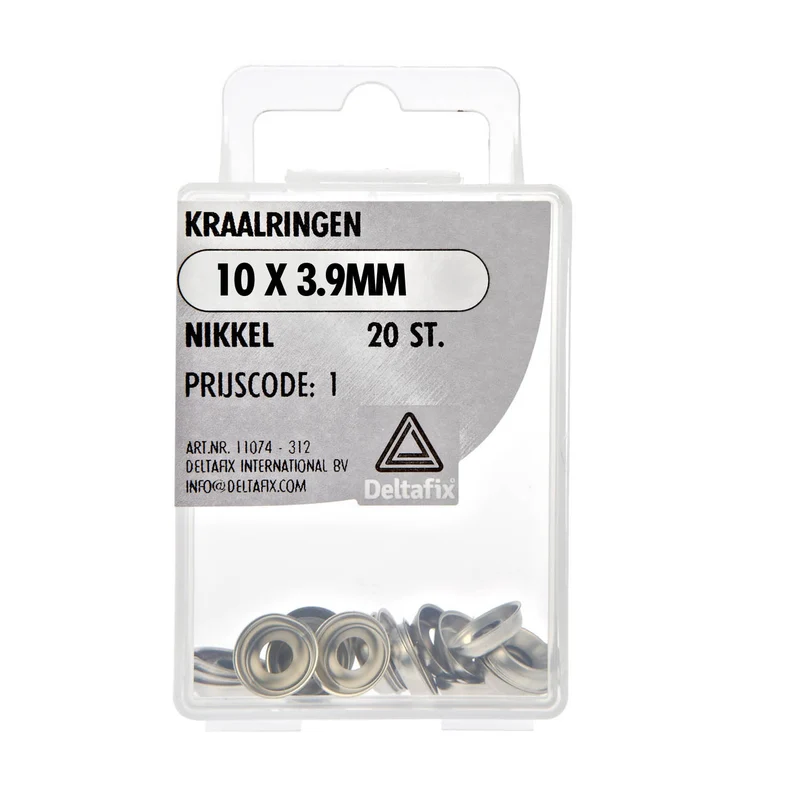 Deltafix kraalring vernikkeld 11x3,5mm 20st