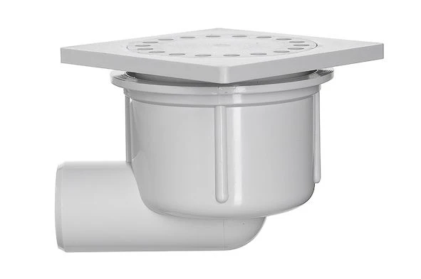 Martens doucheplug met zij-uitlaat grijs 10x10cm