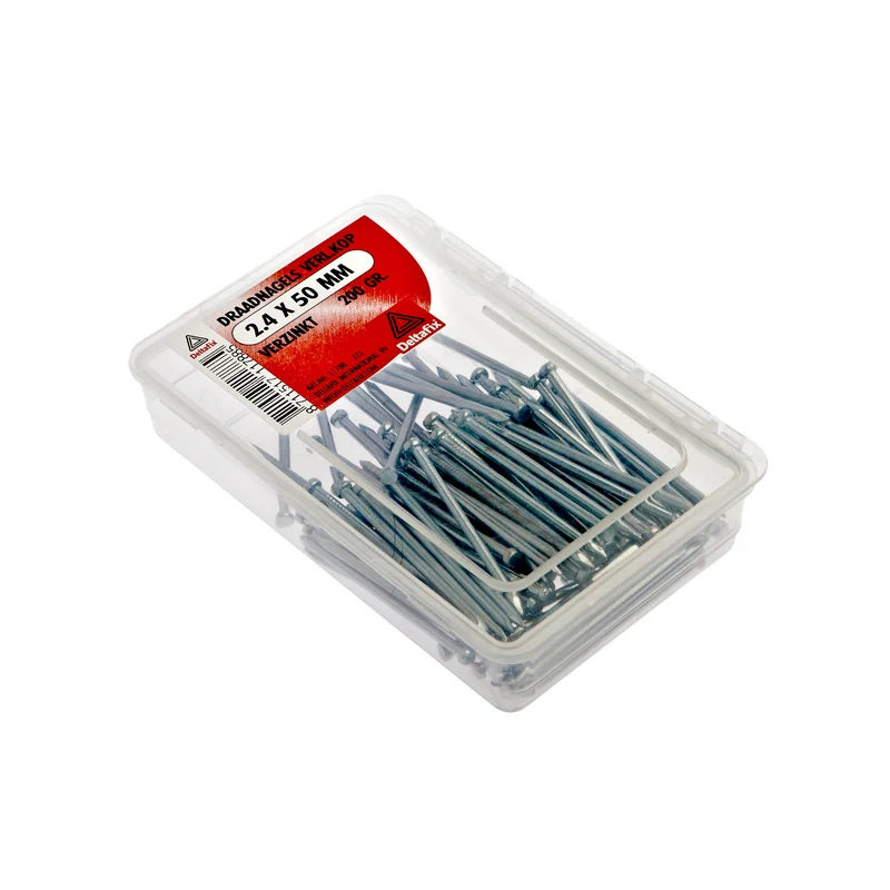 Deltafix draadnagel verzinkt staaldraad zilver 2,4x50mm 450gr