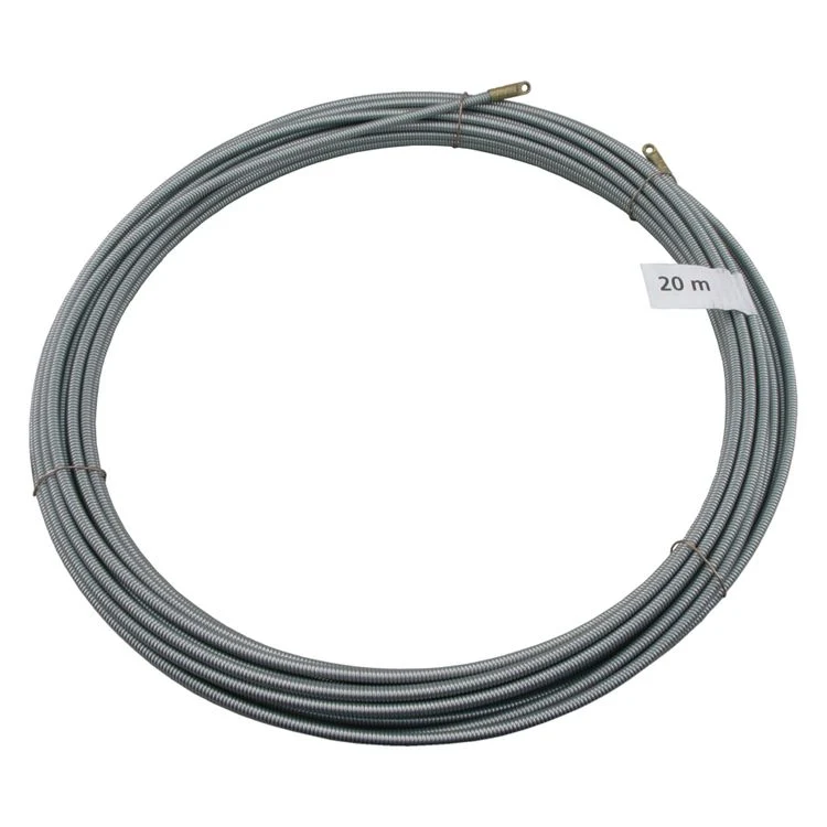 Trekveer metaal zilver 20m