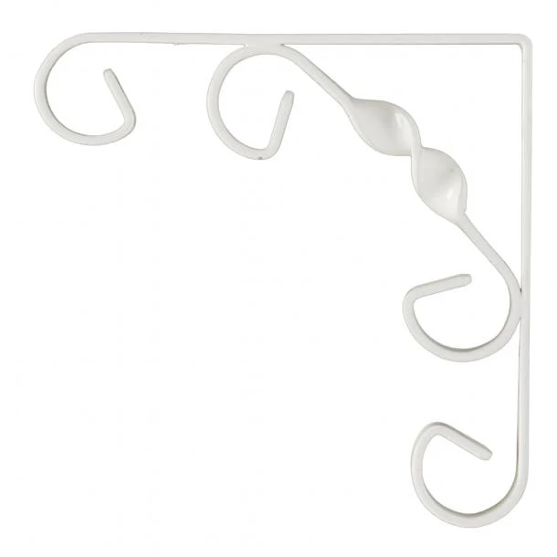 Duraline plankdrager enkel staal wit 10x10cm