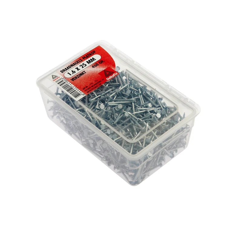 Deltafix draadnagel verzinkt staaldraad zilver 1,6x25mm 450gr