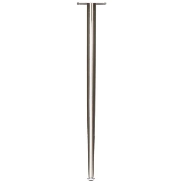 Meubelpoot rond RVS zilver ⌀1,85-4x72cm