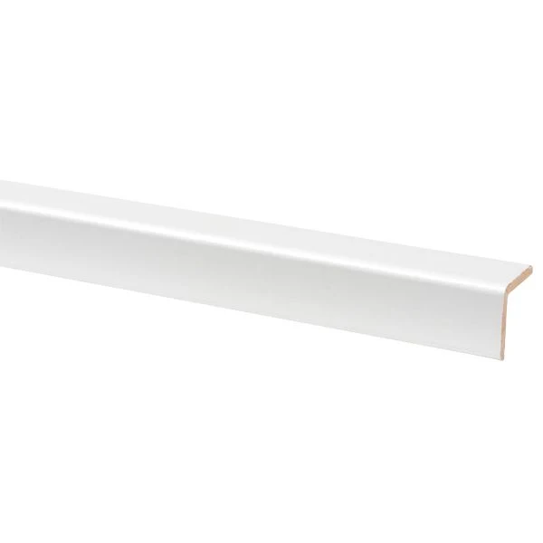 Zelfklevende buitenhoek MDF wit 2,1x2,1 2,6m