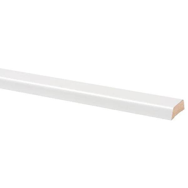Koplat MDF wit 12x37mm 2,6m