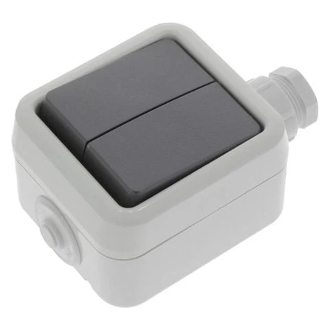 PeHa SWD opbouw serieschakelaar met wartel m20 waterdicht creme