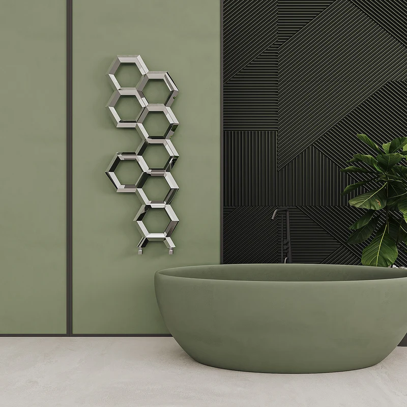Alveole Stainless Steel Heated Towel Rail - Various Sizes - Polished