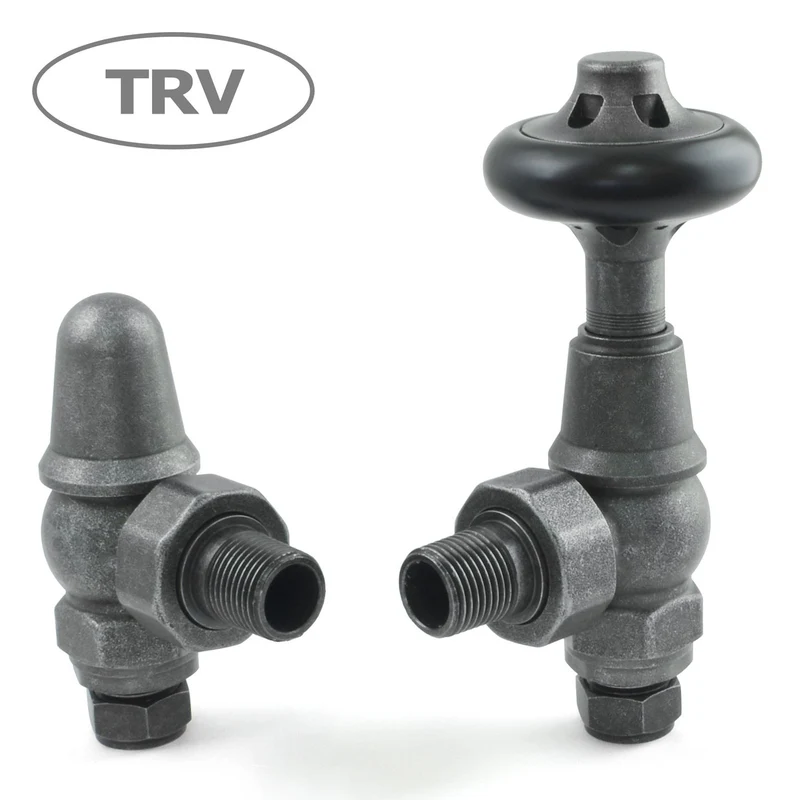 Admiral Thermostatic Radiator Valve Angled - Pewter