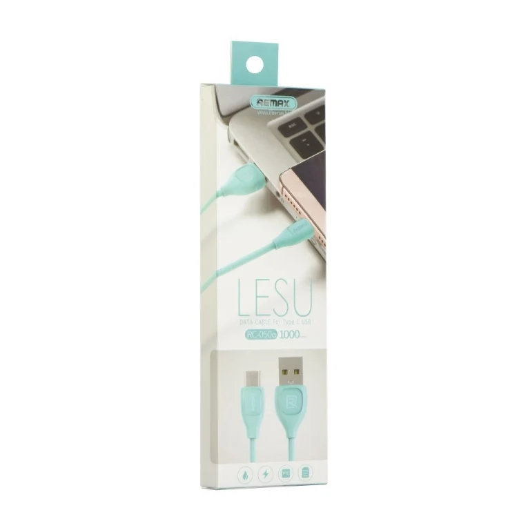 USB-C Kabel - 1 meter - Blauw Remax RC-050a