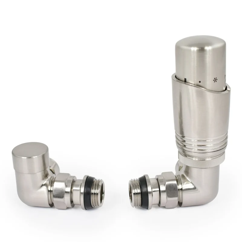 Classic Thermostatic Radiator Valve - Corner - Satin