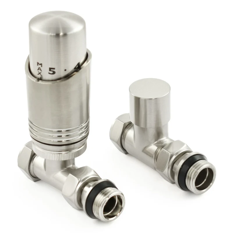 Classic Thermostatic Radiator Valve - Straight - Satin