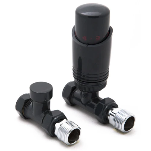 Classic Thermostatic Radiator Valve - Straight - Anthracite