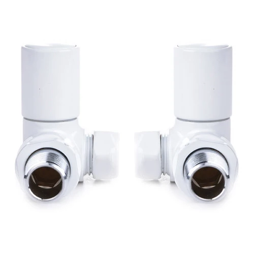 Crova Manual Radiator Valve - Corner - White