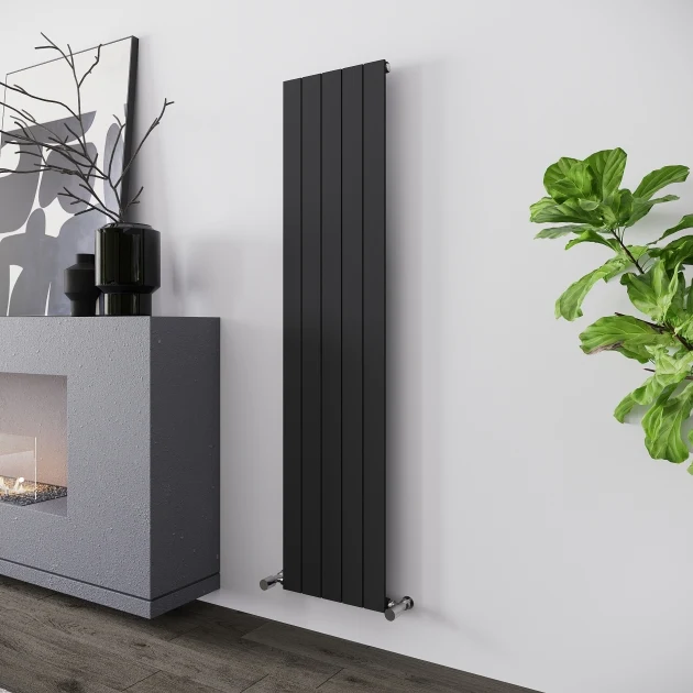 Flat Vertical Single Radiator - Various Sizes - Anthracite