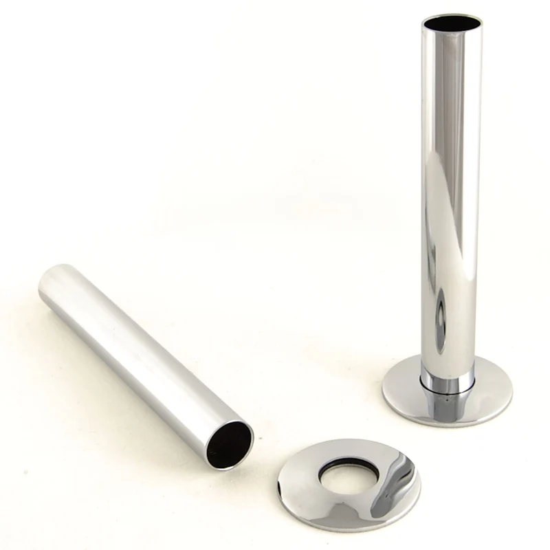 Radiator Pipe Cover Kit 130mm - Chrome