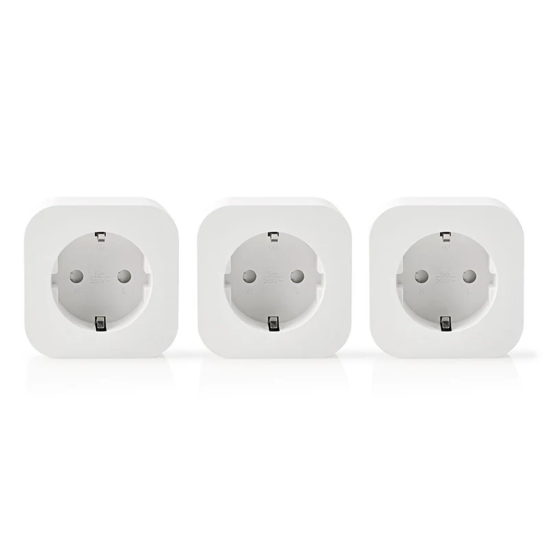 3x Smart stekker - 2500W - Randaarde - SmartLife