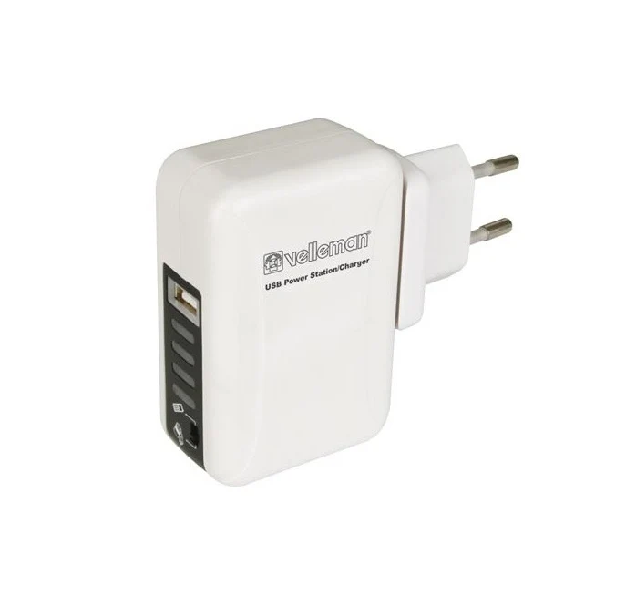 USB oplader + reisstekkers - Met ingebouwde powerbank