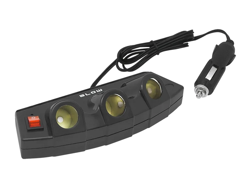 Splitter Triple Sigarettenplug 12-24 Volt - Zwart CS-35