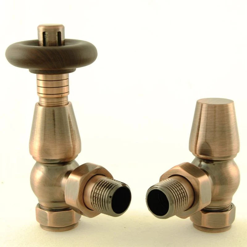 Harvard Thermostatic Radiator Valve Angled - Antique Copper