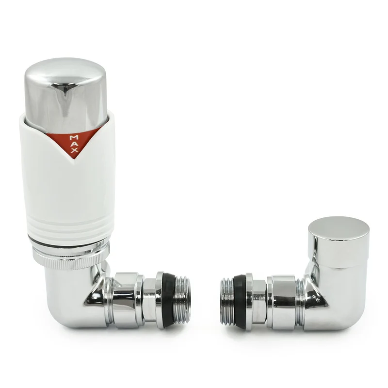 Realm Thermostatic Radiator Valve Corner - White/Chrome