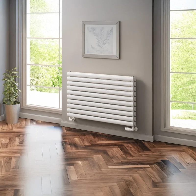 Nevah Horizontal Double Radiator - Various Sizes - White