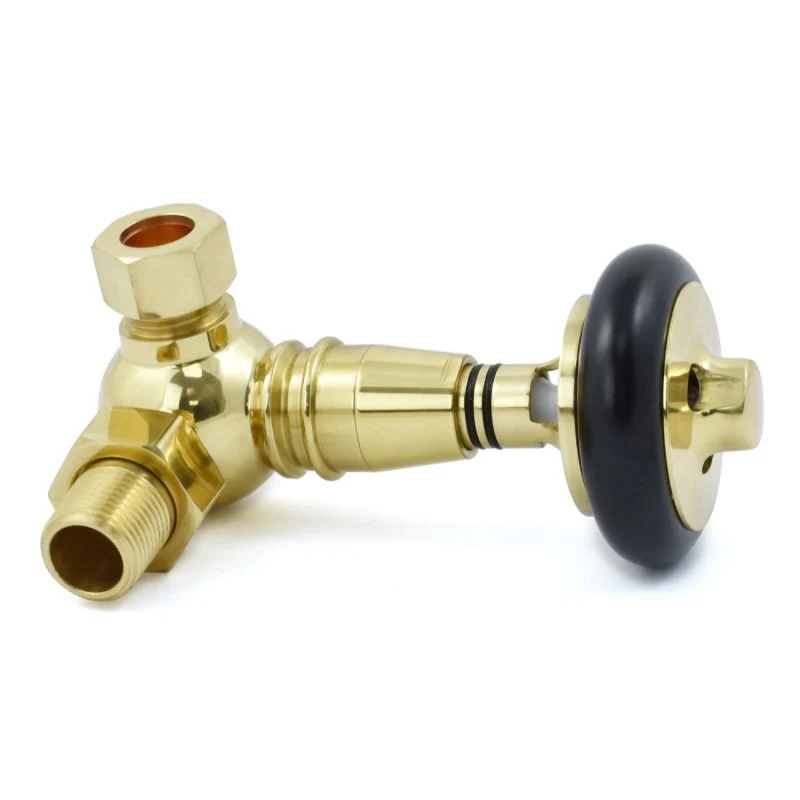 Amberley Thermostatic Radiator Valve Corner - Polished Brass