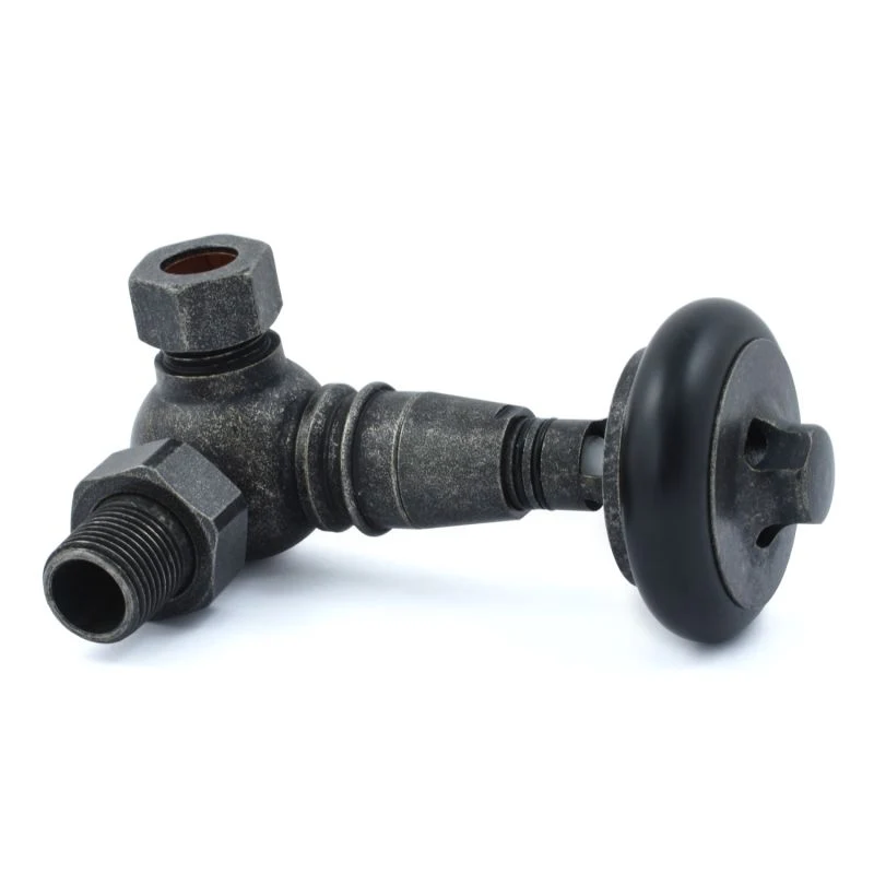 Amberley Thermostatic Radiator Valve Corner - Pewter