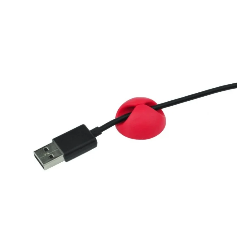 Kabelhouder Zelfklevend - Rood 4 Stuks