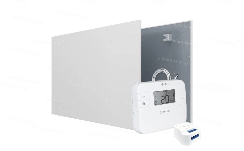 Set Ecaros Infrarood paneel metaal - 600 Watt - Slaapkamer 10 à 12 m²