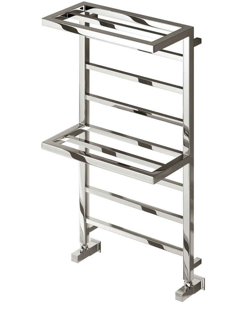 Elvina Double Shelf Towel Rail - 1000mm x 500mm - Chrome